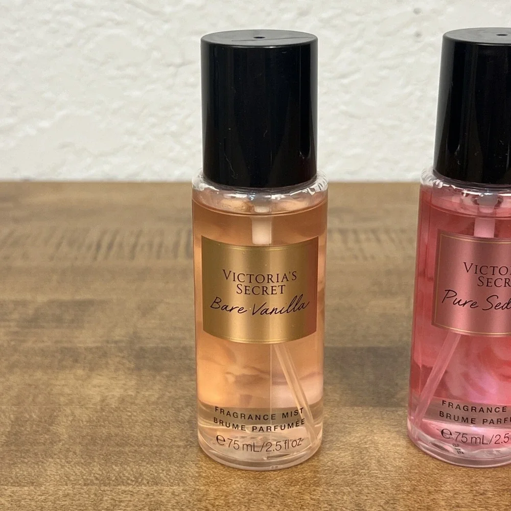 Victoria's Secret Fragrance Mist Lot Bare Vanilla, Pure Seduction, Velvet Petals